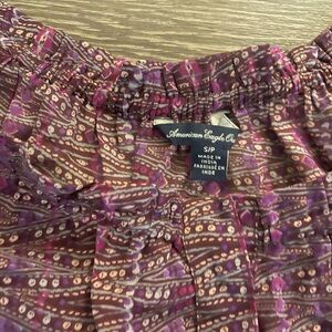 American Eagle Outfitters Purple and Pink Women's Top